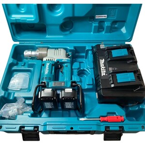 ЗЗ MAKITA マキタ 36V(18V+18V) シャーレンチ バッテリ2個・2口充電器・ケース付き WT310DPG2 ブルー 未使用に近い