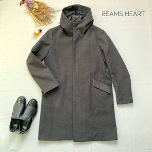 厳選☆レア　大人オシャレ♪　BEAMS HEART　ビームスハート　メルトンフードコート　グレー　L