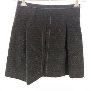 【中古】 LOUIS VUITTON ルイヴィトン レディース ショート スカート ウール ブラック系SIZE XS (34) 裏地チェック柄 RW102A◆3104/磐田店