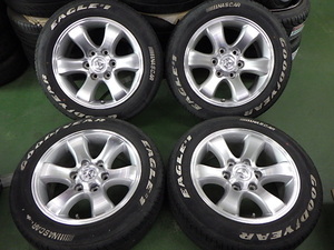 トヨタ 120系 ランドクルーザー プラド純正 17×7.5J +30&グッドイヤー ナスカー 215/60R17 タイヤセット☆ホワイトレター/ハイエース