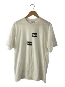 Supreme◆18AW/Split Box Logo Tee/Tシャツ/XL/コットン/WHT//