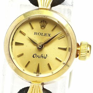 【ROLEX】ロレックス オーキッド K18YG Cal.17 手巻き レディース_736538