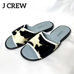 J.CREW ジェイクルー ハラコ フラットサンダル 23.5 牛柄 靴