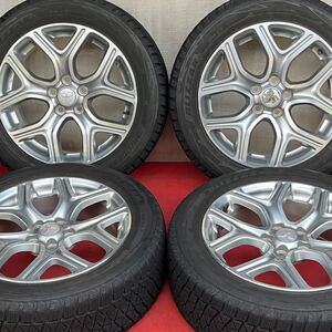 バリ溝。ENKEI製。MITSUBISHI ミツビシ 三菱 アウトランダー PHEV 純正18インチ×7J +38 114.3 5H BRIDGESTONE 225/55R18スタッドレス4本。