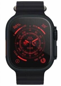 【1円】新品 最新型 スマートウォッチ 黒 健康管理 血中酸素 音楽 多機能 腕時計 ウルトラ
