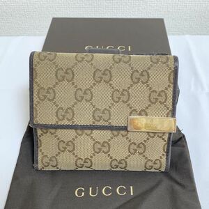 GUCCI グッチ グッチG G Wホック 二つ折り財布 ブラウン ベージュ レディース 財布 ウォレット おしゃれ コンパクト シンプル 送料無料