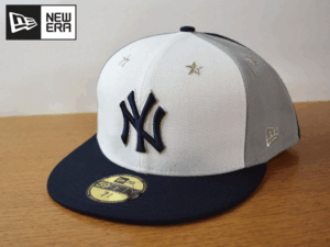 B357《未使用品》NEW ERA ニューエラ 59FIFTY【7-3/4 - 61.5cm】NY YANKEES ヤンキース MLB フラット 帽子 キャップ USモデル