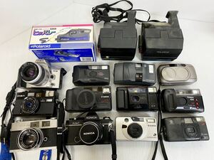 カメラ15点まとめて MINOLTA ミノルタ OLYMPUS オリンパス Konica コニカ Canon キャノン FUJIFILM フジフィルム ポラロイド他 ジャンク品