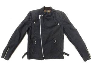 ビンテージ BELSTAFF ベルスタッフ REBEL 英国 UK イギリス製 希少 オイルド ライダース ジャケット 黒 サイズ 36 レベル