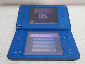 ソフト1本付き■Nintendo UTL-001 ゲーム機 ニンテンドーDSi LL ブルー Ver.1.4J タッチペン アダプター付き 動作品 11236■！！