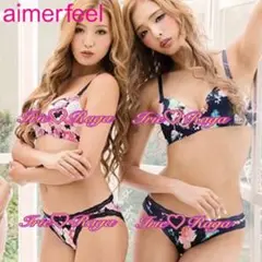 aimerfeel★CyberJapan★トリムレースネイビーショーツ花柄パンツ