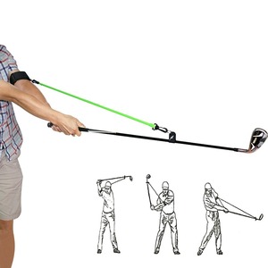お買得◆ゴルフスイングトレーナー 姿勢 筋力トレーニング ラテックスチューブ アームストラップ付き 距離を伸ばすゴルフスイングロープ
