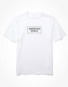 ●送料無料●大きいサイズ　American Eagle /アメリカンイーグル　グラフィック半袖TEE (ホワイト/ Box Logo)【USサイズ/XXXL】
