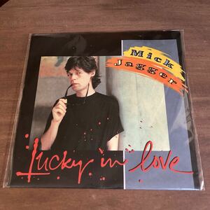 7インチ アナログレコード EP盤 【 Mick Jagger / Lucky in Love 】 輸入盤 ミックジャガー B面ダメージ有 