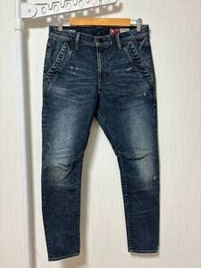 美品☆[G-STAR RAW] 定価35,200 PREMIUM KAIRORI 3D SLIM 14oz 日本産デニム生地 ストレッチ インディゴデニムパンツ 31 ジースター