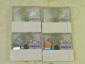 【未開封品】 Victor MD ミニディスク CLEAR ビクター MiniDisc 80 録音用 4枚