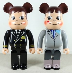 7478■ BE@RBRICK CA10代目ペコちゃん Captainポコちゃん 1000% 2体セット Medicomtoy フィギュア