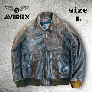 AVIREX　アビレックス Design：　AIRFORCES　本革 A-2フライトジャケット　レザージャケット