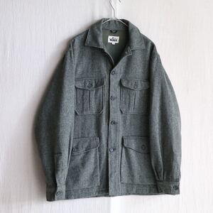 80s Woolrich ウール ジャケット / 42 カーキ グリーン アウトドア USA ビンテージ O3-12061-9635