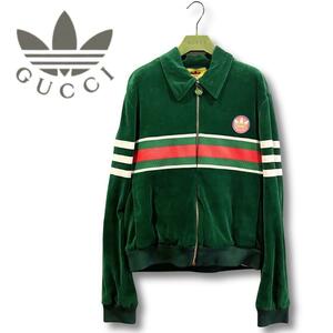 新品　Mサイズ　GUCCI adidas トラックトップ　ベロア