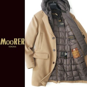 dr226●50●52●54●選択可●54サイズも入荷●MooRERムーレー●うっとりカシミヤ入り●最高峰シベリア産グースダウンコート