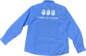 bathing ape comme des made garcons nigo shirt play black human xl シャツ コムデギャルソン