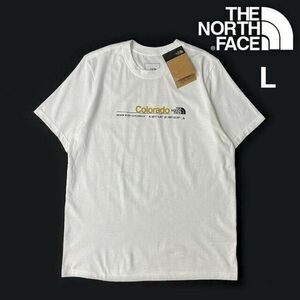 1円～!売切!【正規新品】THE NORTH FACE◆W SHORT-SLEEVE CITY TEE 半袖 Tシャツ US限定 コロラド 男女兼用 アウトドア(L)白 180902-15-c