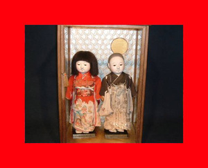 :即決【人形館】「市松人形男女X66」日本人形、雛人形、〝衣〟