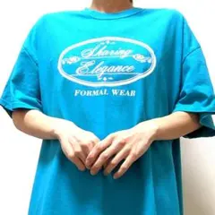 ギルダン シェアリングエレガンスフォーマルウェア Tシャツブルー青色XL古着