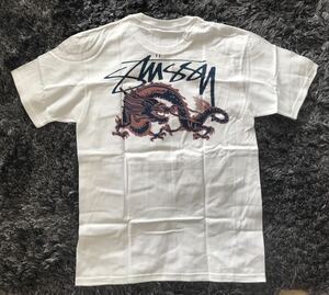 ★送料込★希少★未開封★ stussy dynasty 限定 Tシャツ 白 M タグ付 ドラゴン ダイナスティー 龍 竜 ロゴ ステューシーTEE 半袖