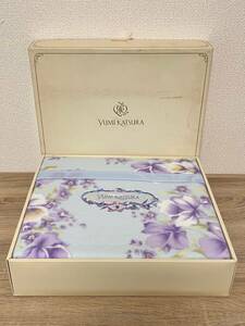 未使用 YUMI KATSURA 桂由美 綿毛布 花柄 ロゴ入り ♯7713-35 ペーズリー 綿100％ 引き取り可