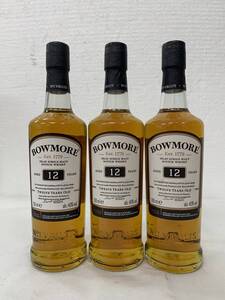 注目！【アイラシングルモルトの逸品】BOWMORE ボウモア12年 350ml 40% ハーフボトル　3本セット