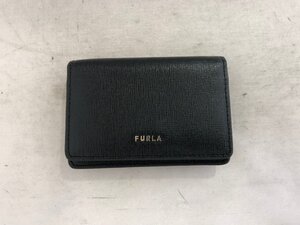 【FURLA】フルラ　カードケース　ブラック　レザー　SY02-GPD