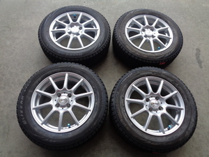 【バリ山スタッドレスSET】マナレイ　15インチタイヤホイール【4本セット】175/65R15　アクア　スペイド　ヤリス　ヴィッツ　キューブ