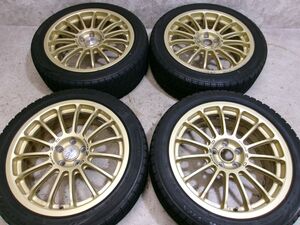 ★激安!★OZ RACING スーパーツーリズモ 17インチホイール 7JJ+48 5穴 PCD100 スタッドレス 4本 レガシィ にて使用 / 4R11-643