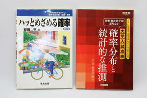 【確率　2冊セット】【医学部志望にもお勧め】ハッとめざめる確率、確率分布と統計的な推測【お纏め発送できます】