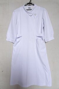 WHITE ANGEL/ナース服/7分袖ワンピース/メディカルウェア/ナースキャップ付/医療制服/丸襟/白/ホワイト/Lサイズ(7/2R6)