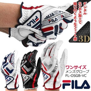 FILA ゴルフ バダス グローブ ワンサイズ ホワイト/レッド 右手用(左利き用)[57051]