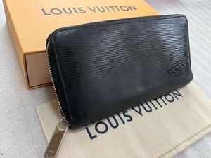 1円〜 売り切り LOUIS VUITTON ルイヴィトン M60072 エピ ジッピーウォレット ラウンドファスナー 長財布 ウォレット ノワール ブラック系 