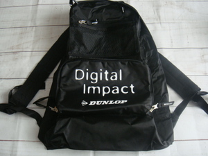 DUNLOP・ダンロップ^,,.Digital impact*折り畳み式リュックサック*ナイロン製・ブラック_.,,^「未使用品」