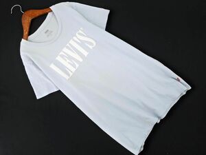 ネコポスOK LEVI’S リーバイス ロゴプリント Tシャツ sizeS/水色 ■◆ ☆ dfa8 レディース