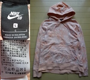 【NIKE】NIKE SB タイダイ染め スウェットパーカー ピンク系 SIZE:LARGE (ナイキ,スケートボーディング)