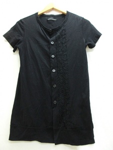 YOHJI YAMAMOTO+NOIR ヨウジヤマモトプリュスノアール 半袖カットソー Cut and sew 2 NV-T64-953 100%COTTON MADE IN JAPAN