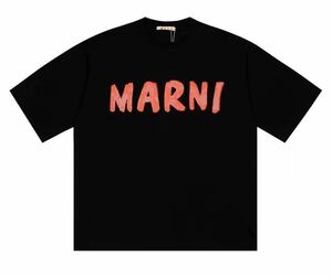 MARNI マルニ　Tシャツ　黒　赤　半袖　44 マルジェラ　MM6 marni