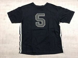 ギャップ GAP オールド アメカジ オーセンティック スポーツ ストリート古着 サイドライン カレッジ ナンバリング 半袖Tシャツ メンズ L 紺