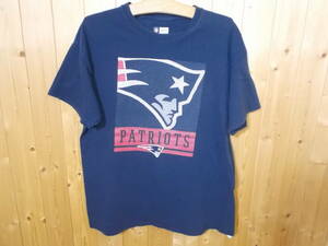 T121◆NFL TEAM APPAREL PATRIOTS Tシャツ◆サイズL 海外古着 ニューイングランド・ペイトリオッツ Tシャツ ネイビー色 ネコポス便 5H