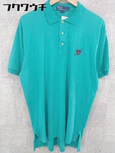 ◇ POLO RALPH LAUREN ポロラルフローレン 90s 半袖 ポロシャツ サイズM ブルー系 メンズ