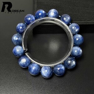 逸品 EU製 定価22万円★ROBEAN・カイヤナイト★パワーストーン ブレスレット アクセサリー 天然石 原石 お守り 高級 14.4-14.8mm M01160281