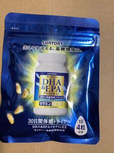 新品 未開封 サントリー DHA&EPAプラスビタミン セサミンEX 120粒×1袋 サプリメント　黄金8成分