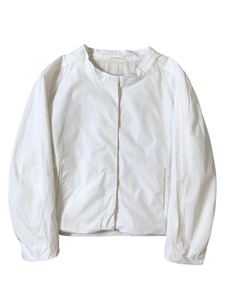 (D) JIL SANDER ジルサンダー ノーカラー 長袖 ジャケット ホワイト (ma)